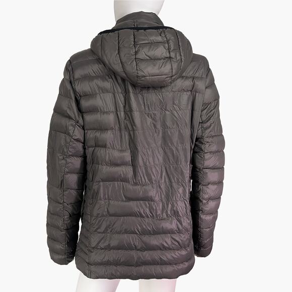 CALVIN KLEIN Detachable Hood Packable Down Puffer Jacket (Gray | Medium) - Picture 6 of 12